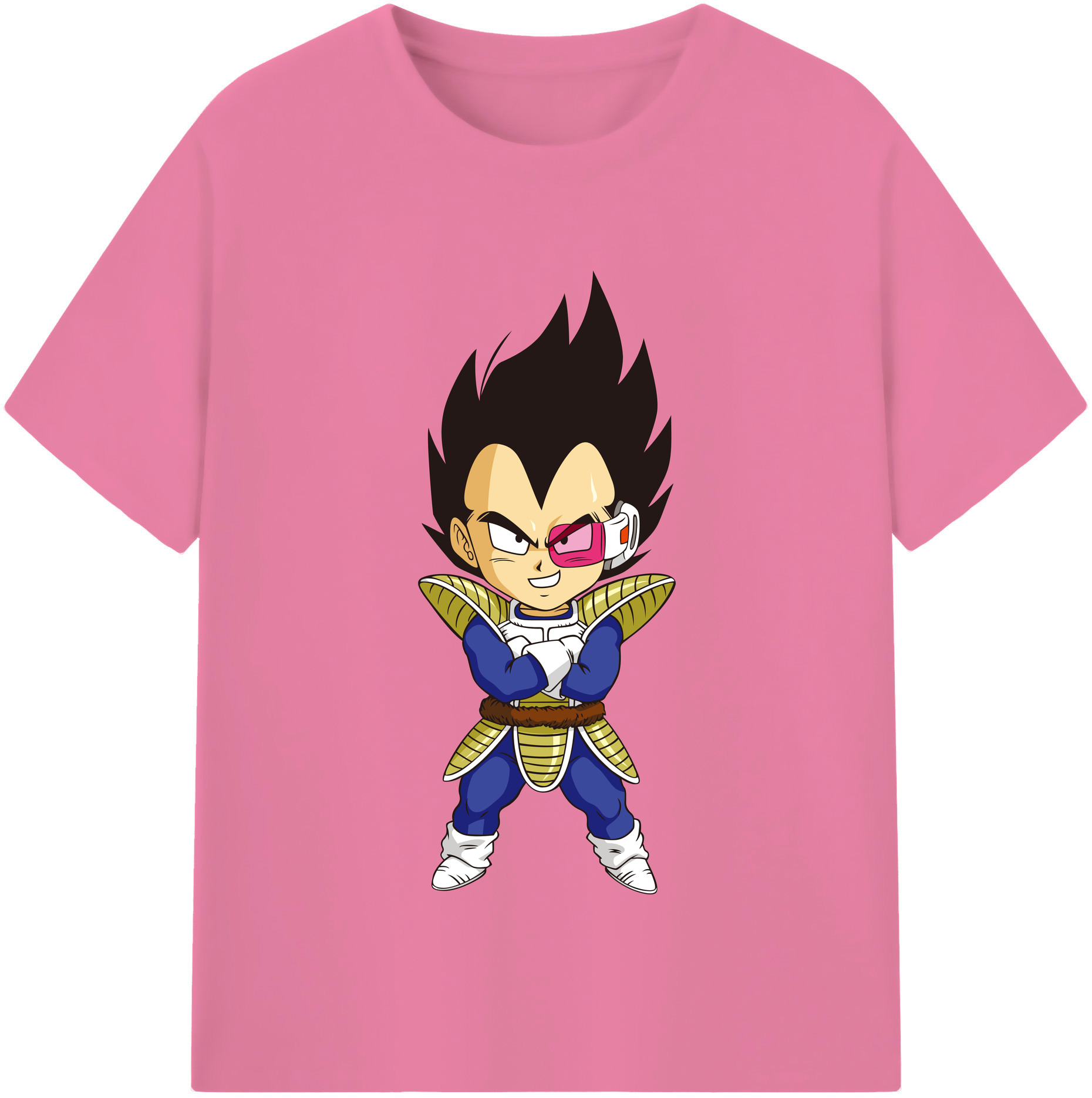 （画像用） ドラゴンボール ベジータ四世（Bejīta Yonsei）DRAGON BALL Vegeta IV 綿100％半袖Tシャツ（フロントプリント）
